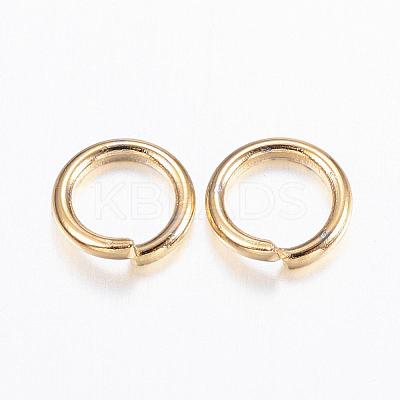 304 Stainless Steel Open Jump Rings X-STAS-H380-09G-1