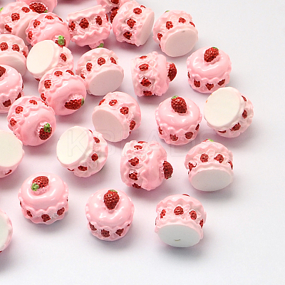 Strawberry Cake Resin Decoden Cabochons LS-X-CRES-R183-05B-1