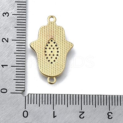 Hamsa Hand Connector Charms KK-V010-02G-01-1