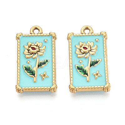 304 Stainless Steel Enamel Pendants X-STAS-N124-21G-1