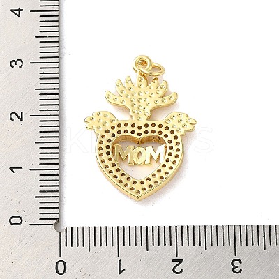 Mother's Day Brass Micro Pave Clear Cubic Zirconia Pendants FIND-Z041-20I-1