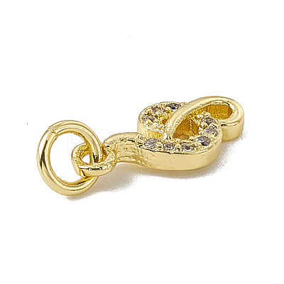 Brass Micro Pave Cubic Zirconia Charms ZIRC-F132-98G-1