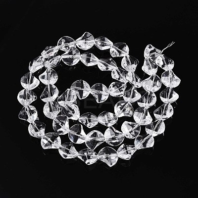 Baking Paint Transparent Glass Beads Strands DGLA-N017-03J-1
