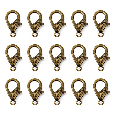 Tibetan Style Alloy Lobster Claw Clasps PALLOY-O027-AB01-1