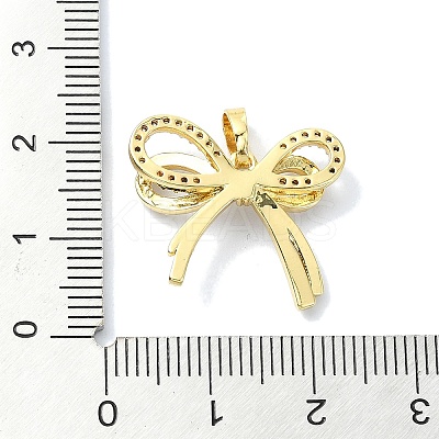 Rack Plating Brass Pave Cubic Zirconia Pendants KK-M282-31G-1