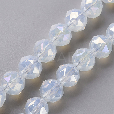 Electroplate Glass Beads Strands EGLA-T020-10-C04-1