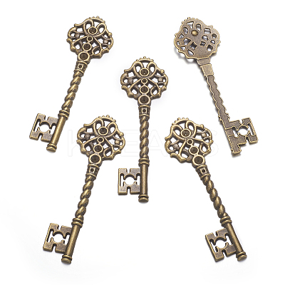 Key Tibetan Style Pendant Rhinestone Settings LS-TIBEB-A101291-AB-LF-1
