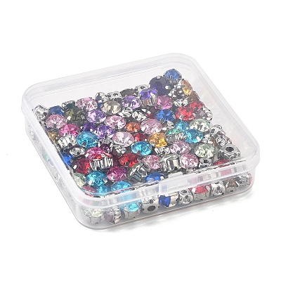 100Pcs 2 Styles Sew on Rhinestone GACR-FS0001-01-1