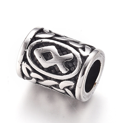 304 Stainless Steel European Beads OPDL-G010-07AS-13B-1