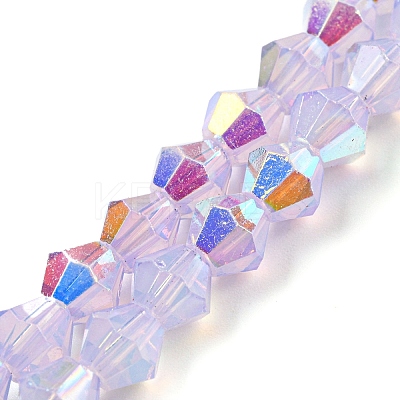 Baking Paint Transparent Glass Beads Strands GLAA-F029-TM6mm-1