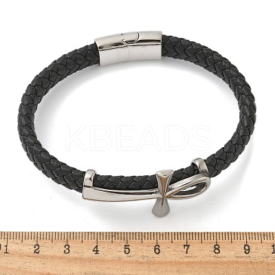 Braided Microfiber Leather Cord Bracelets BJEW-Q010-05A-1