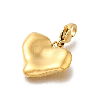 Heart 304 Stainless Steel Pendant Decorations STAS-R159-41G-03-1