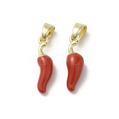 Brass Enamel Pendants KK-E092-31G-02-1