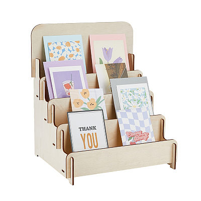 Wood Place Card Display Stands AJEW-WH0348-315-1