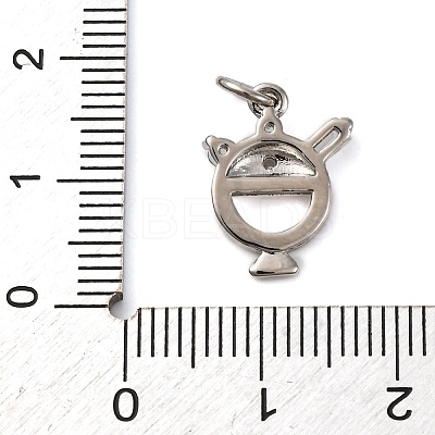 Brass Micro Pave Cubic Zirconia Dessert Charms KK-P308-63P-1
