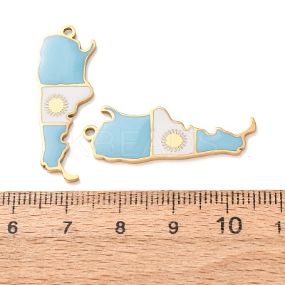 304 Stainless Steel & Enamel Pendants SA-CBA6ECE-01A-G-1