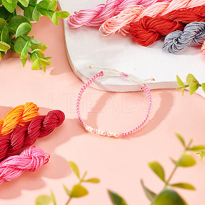 10 Bundles 10 Colors Nylon Braided Cord NWIR-PH0002-06B-01-1