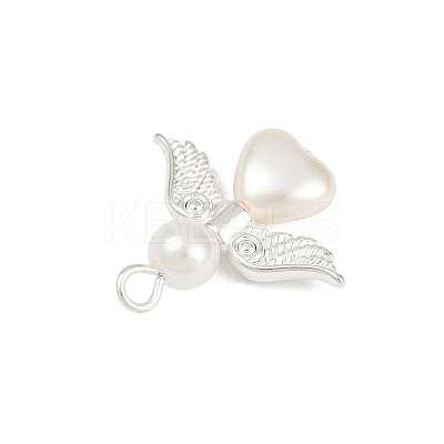 ABS Imitation Pearl Bead Pendants PALLOY-JF04104-04-1