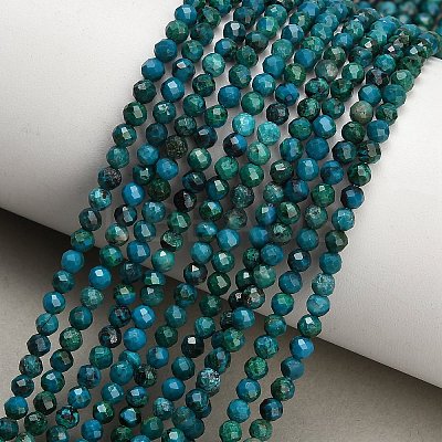 Natural Chrysocolla Beads Strands GG-CBA77FB-B12-3mm-1