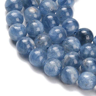 Natural Kyanite Beads Strands G-C259-B01-6mm-01-1
