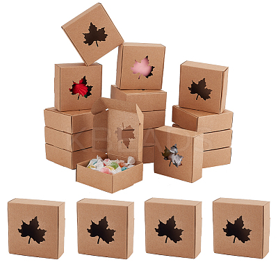 Folding Kraft Paper Cardboard Jewelry Gift Boxes LS-CON-WH0092-28-1