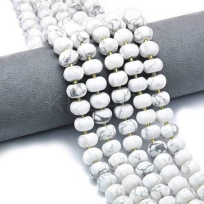Natural Howlite Beads Strands G-P573-B02-01-1