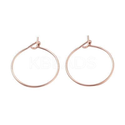 24Pcs 4 Size 316L Surgical Stainless Steel Hoop Earring Findings STAS-ZZ0001-03RG-1