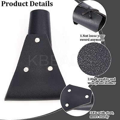 PU Leather Waist Sheath AJEW-WH0299-29B-1