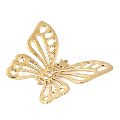 304 Stainless Steel Hollow Butterfly Pendants STAS-L293-16B-G-1