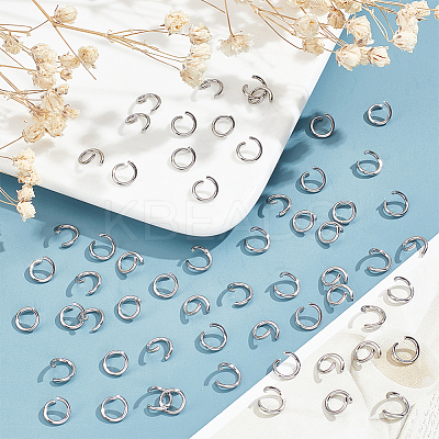 1000Pcs Tarnish Resistant 304 Stainless Steel Open Jump Rings STAS-LP0001-39P-04-1