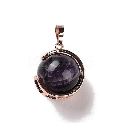 Natural Amethyst Pendants G-A212-01RG-02-1