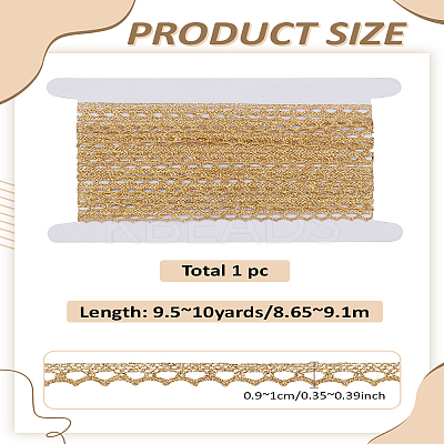 Metallic Lace Trim MCOR-LP0004-09B-1