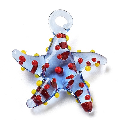 Handmade Lampwork Pendants LAMP-A004-05B-1