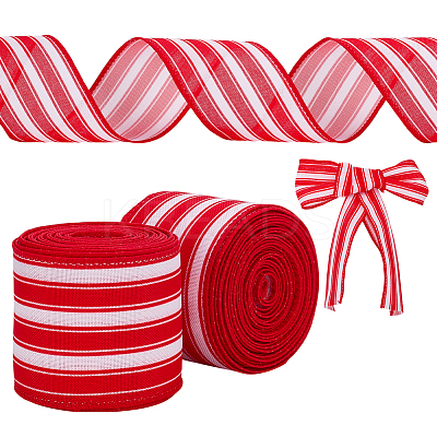 Burlap Ribbons SRIB-WH0011-384A-1