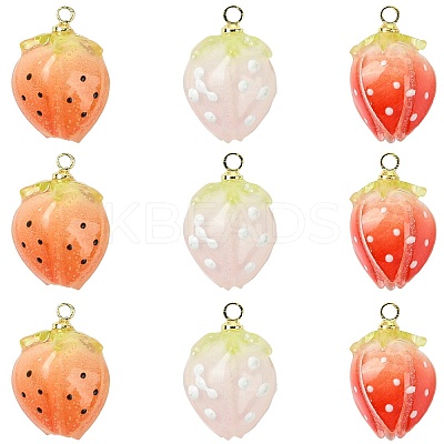 12Pcs 3 Colors Heat Shrink Plastic Enamel Pendants KY-CJ0002-12-1