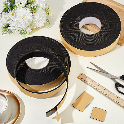 2 Rolls Strong Adhesion EVA Sponge Foam Rubber Tape AJEW-BC0009-88C-1