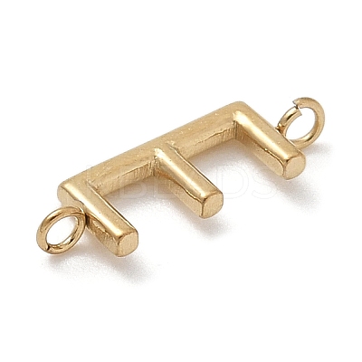 304 Stainless Steel Letter Connector Charms LS-STAS-M108-01G-05-1