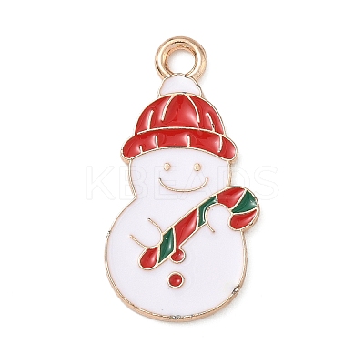 Christmas Alloy Enamel Pendants ENAM-I071-01KCG-08-1