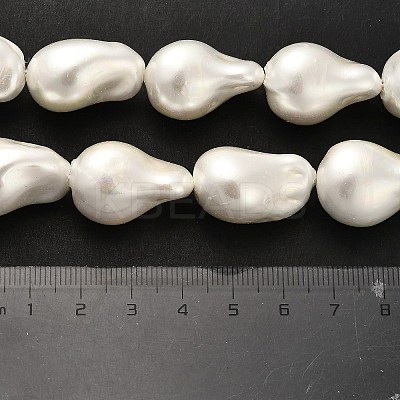 Electroplate Porcelain Beads Strands BSHE-C009-04A-1