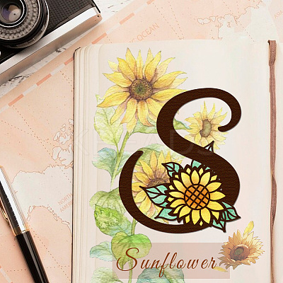 Flower Letter S Carbon Steel Cutting Dies Stencils DIY-WH0309-2371-1