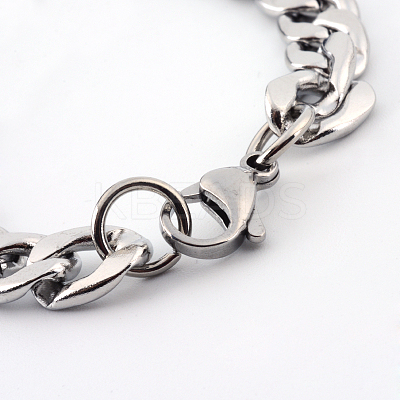 Non-Tarnish 304 Stainless Steel Curb Chains Necklaces X-NJEW-R063-30P-1