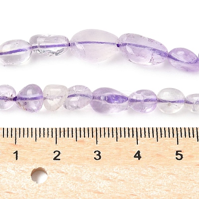 Natural Light Amethyst Nuggets Beads Strands G-J335-11-1