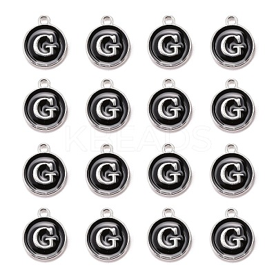 Platinum Plated Alloy Charms LS-ENAM-S118-02G-P-1