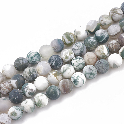 Natural Tree Agate Beads Strands G-T106-037-1