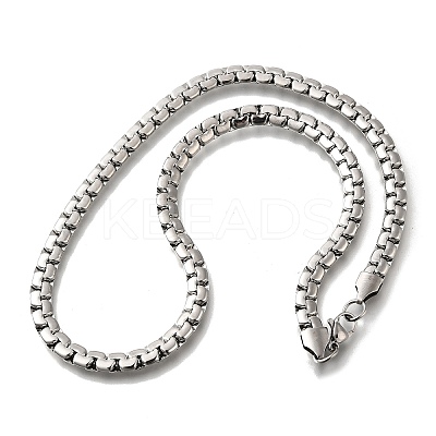 201 Stainless Steel Box Chain Necklaces for Men LS-STAS-V011-01B-P-1-1