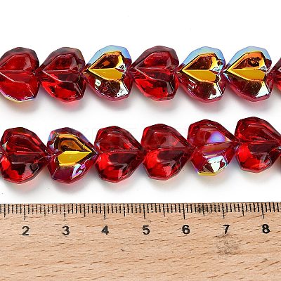 Electroplate Transparent Glass Beads Strands X-EGLA-B012-AB03-1