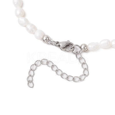 Natural Keshi Pearl Two Sides Polished Beaded Necklaces for Women NJEW-JN05336-02-1