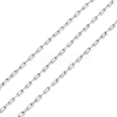 304 Stainless Steel Paperclip Chains CHS-M009-07P-01-1