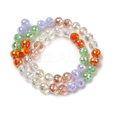 Electroplate Glass Beads Strands EGLA-D300-06-8mm-07-1