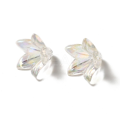 Transparent Acrylic Bead Caps X-OACR-H016-05-1